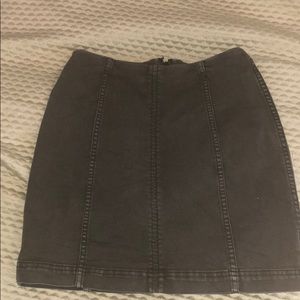 Army green free people skirt
